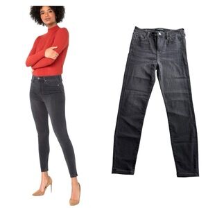 Liverpool High Rise Ankle Skinny Denim Jeans Black Gray Meteorite Size 6/28